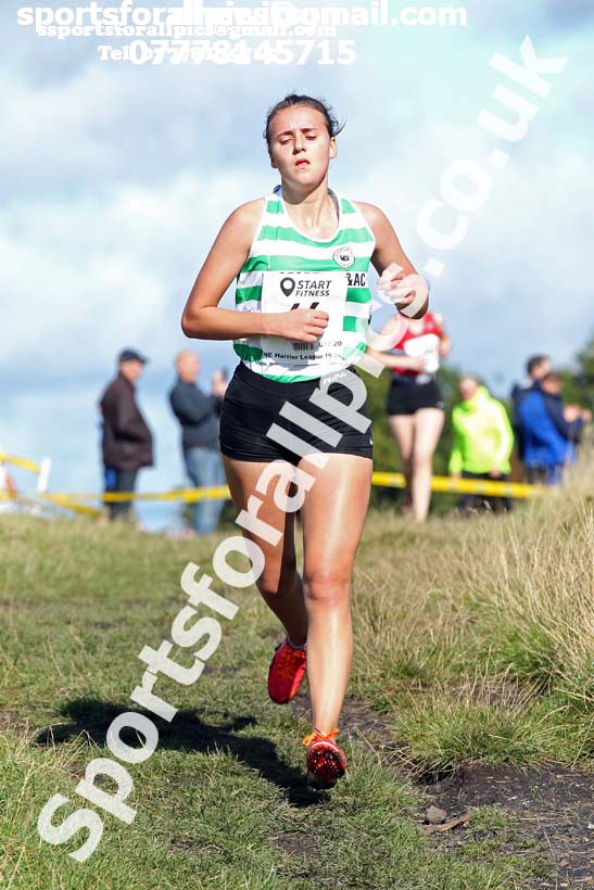 Womens under-17s  and under-20s 2019 Start Fitness Harrier league, Wrekenton, Gateshead. Photo: David T. Hewitson/Sports for All Pics